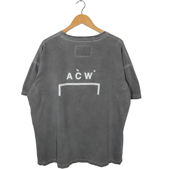 A Cold Wall* Acid Wash Bracket Logo Slate 4 Gray T-shirt Men's size XL - Picture 2 of 10